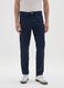Slim Fit Blue Cotton Blend Trousers_1
