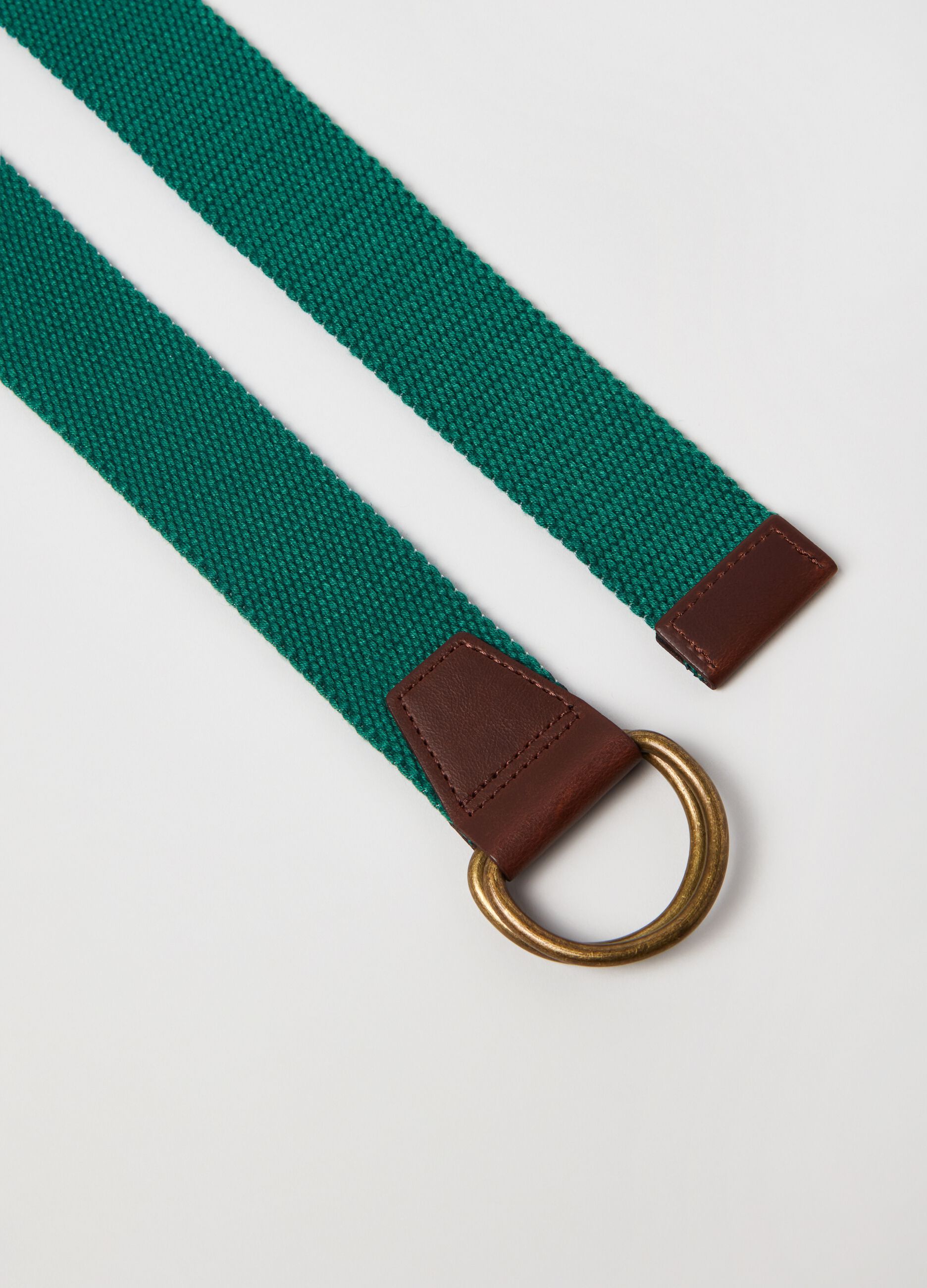 Cintura in tela con fibbia ad anello