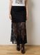 Long black skirt with lace details_1