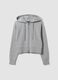 Grey full-zip cotton-blend hoodie, fitted_4