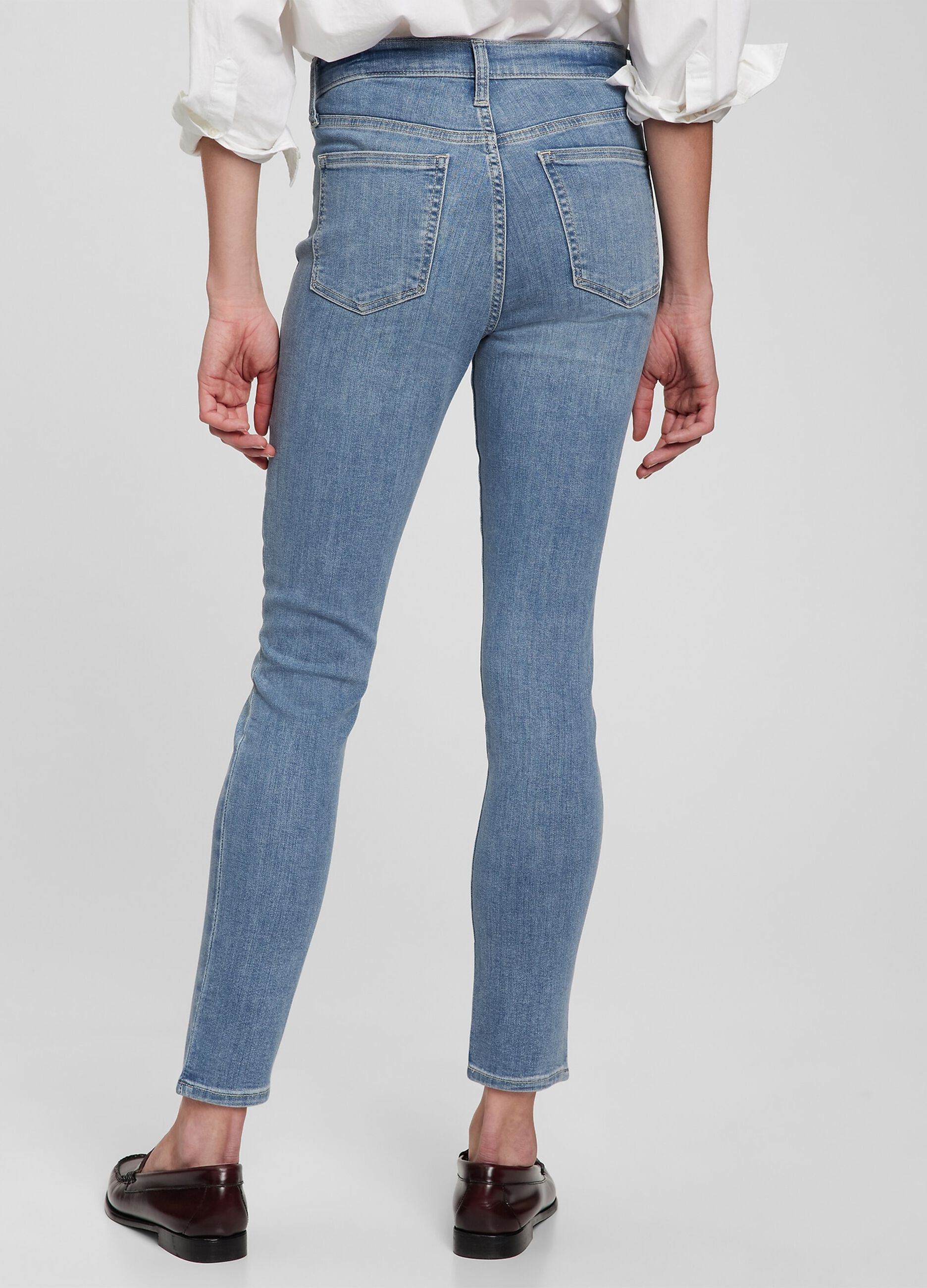 Jeans skinny fit stretch con scoloriture
