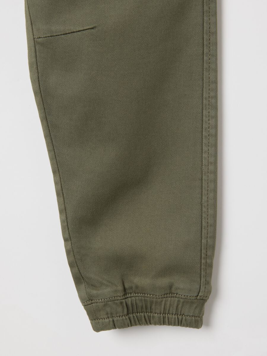 Pantaloni da bambino in cotone verde_3