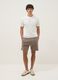 Grey cotton-blend shorts with drawstring, regular fit_0