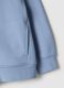 Sky blue children's hoodie with zip in pure cotton regular fit_3