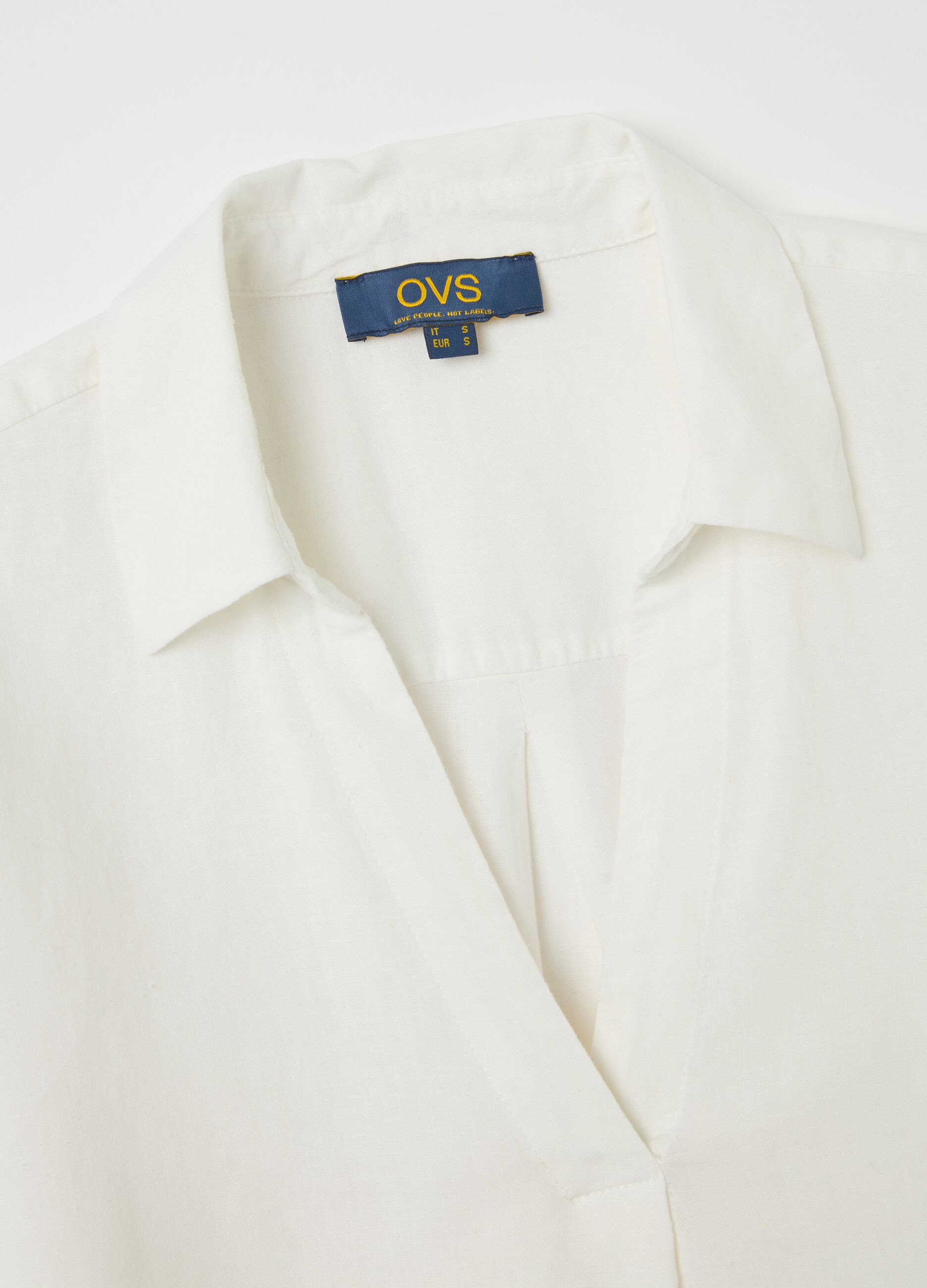 White linen and viscose shirt