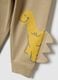 Boys' beige pure cotton trousers regular fit dinosaur style_3