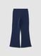 Blue flared leggings in stretch cotton_1