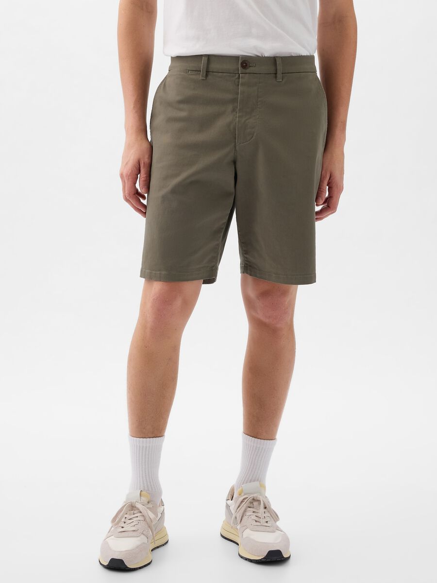 Relaxed-fit Bermuda shorts in stretch cotton_2