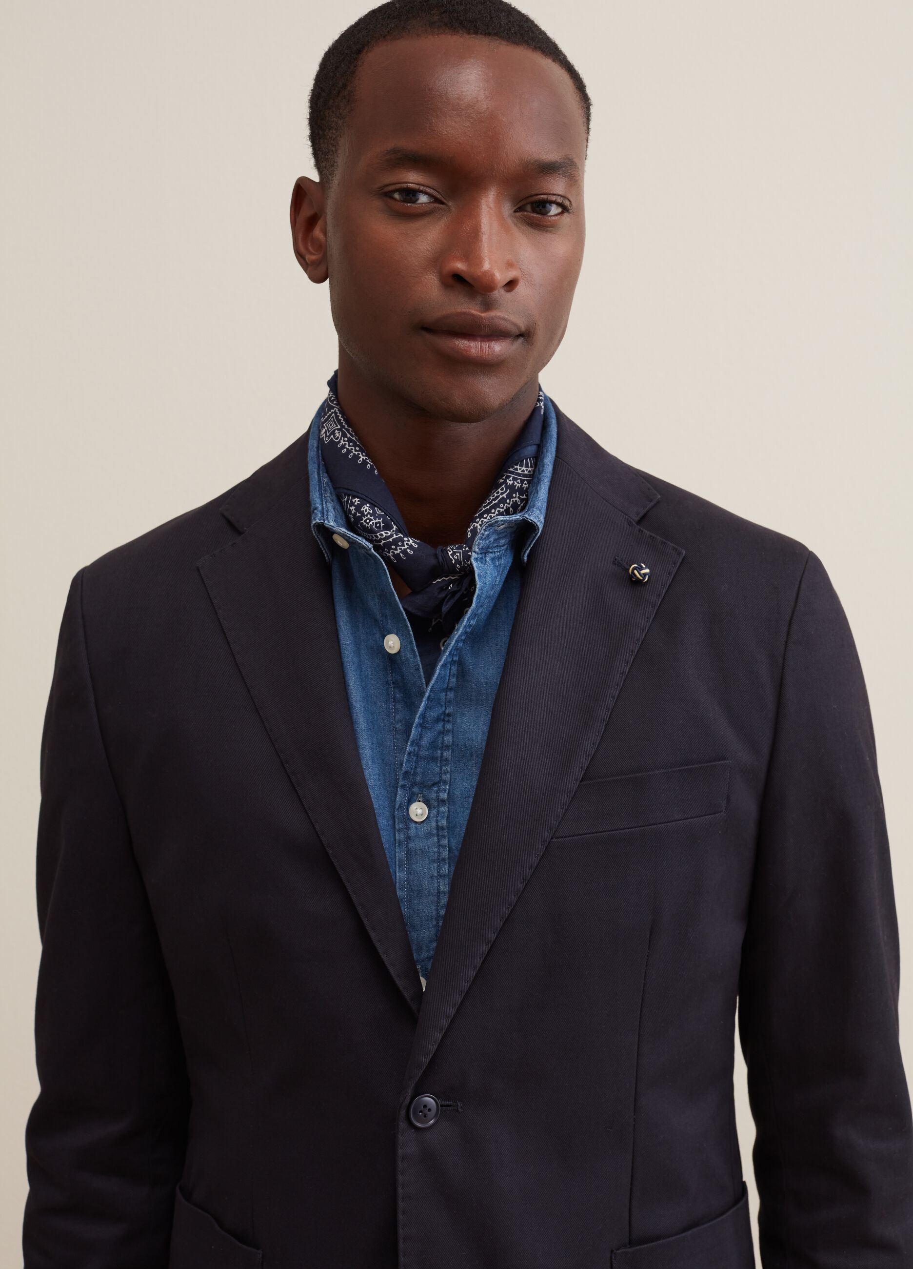 Blazer slim fit in cotone_3