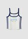 Tank top bianco in cotone elasticizzato con scritta Argentina regular fit_4
