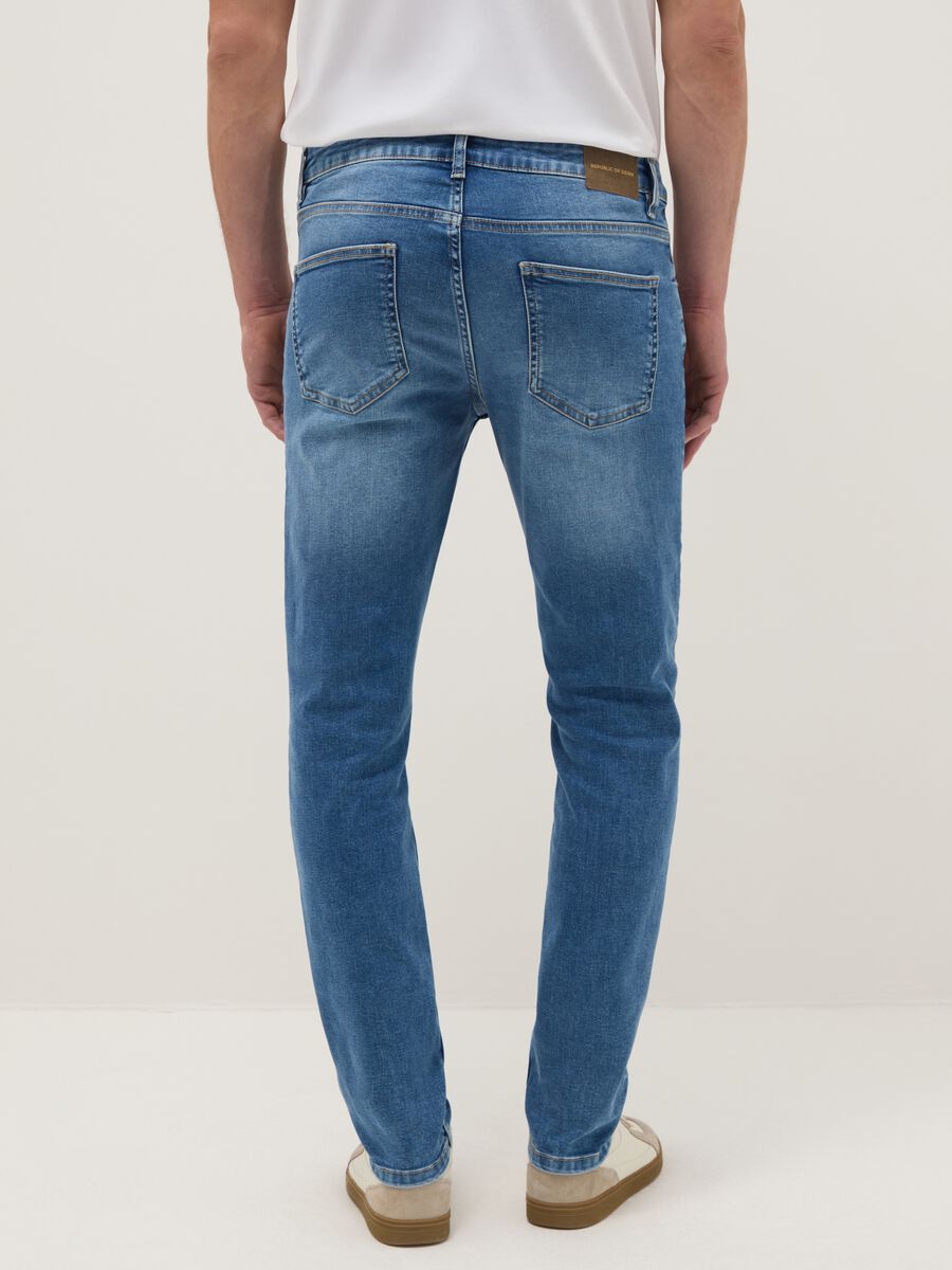 Blue Stretch Cotton Skinny Fit Jeans_2