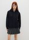 Oversized Black Cotton Blend Sweatshirt_2