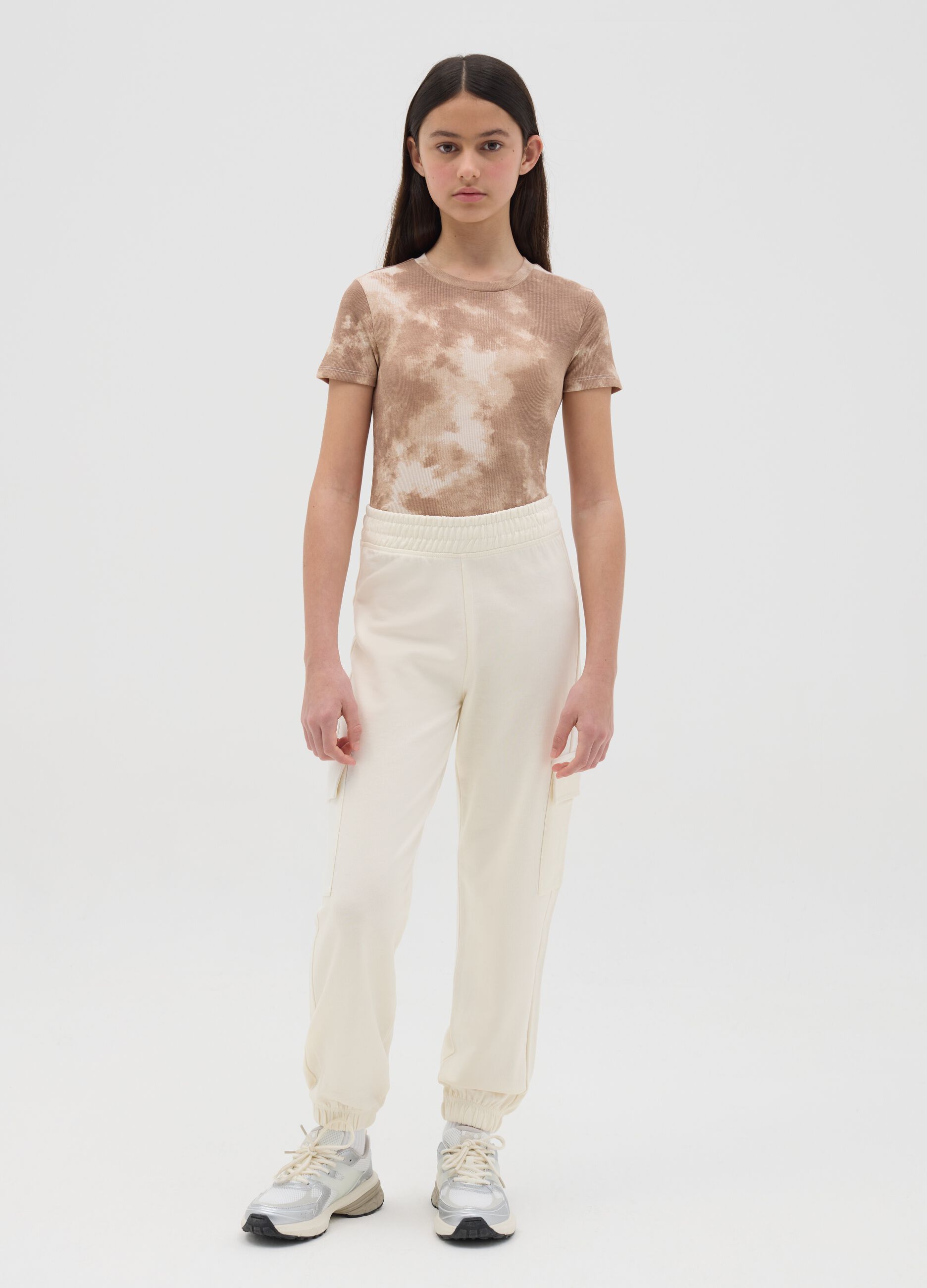 Cargo joggers with elasticated trims