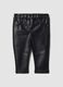 Black slim-fit treggings with elasticated waistband for baby girls_0