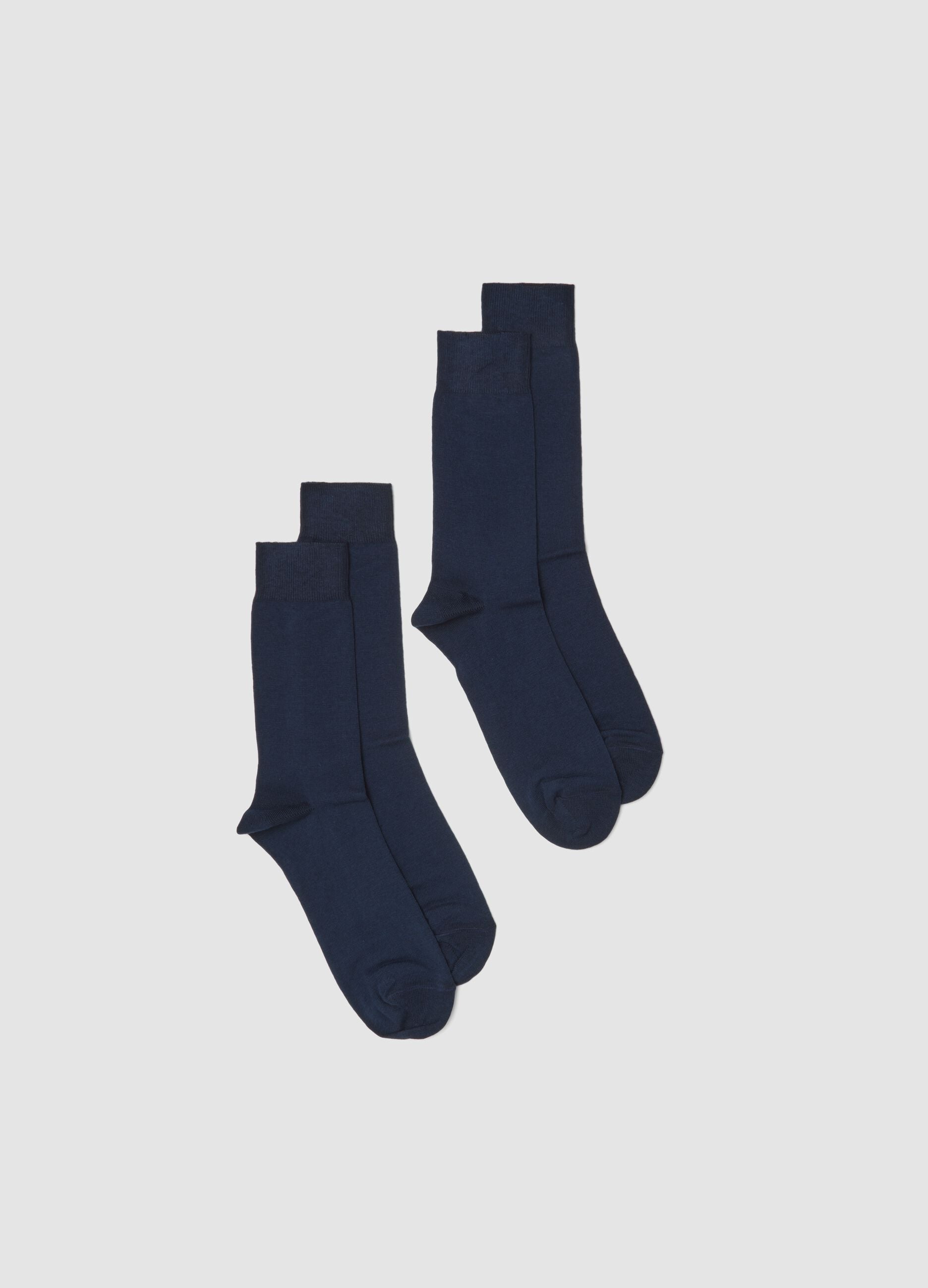 Pack of 2 blue ankle socks in a cotton and cashmere blend