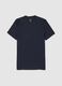 Blue pure cotton T-shirt regular fit_4