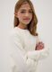 White crew-neck jumper in stretch wool blend_0