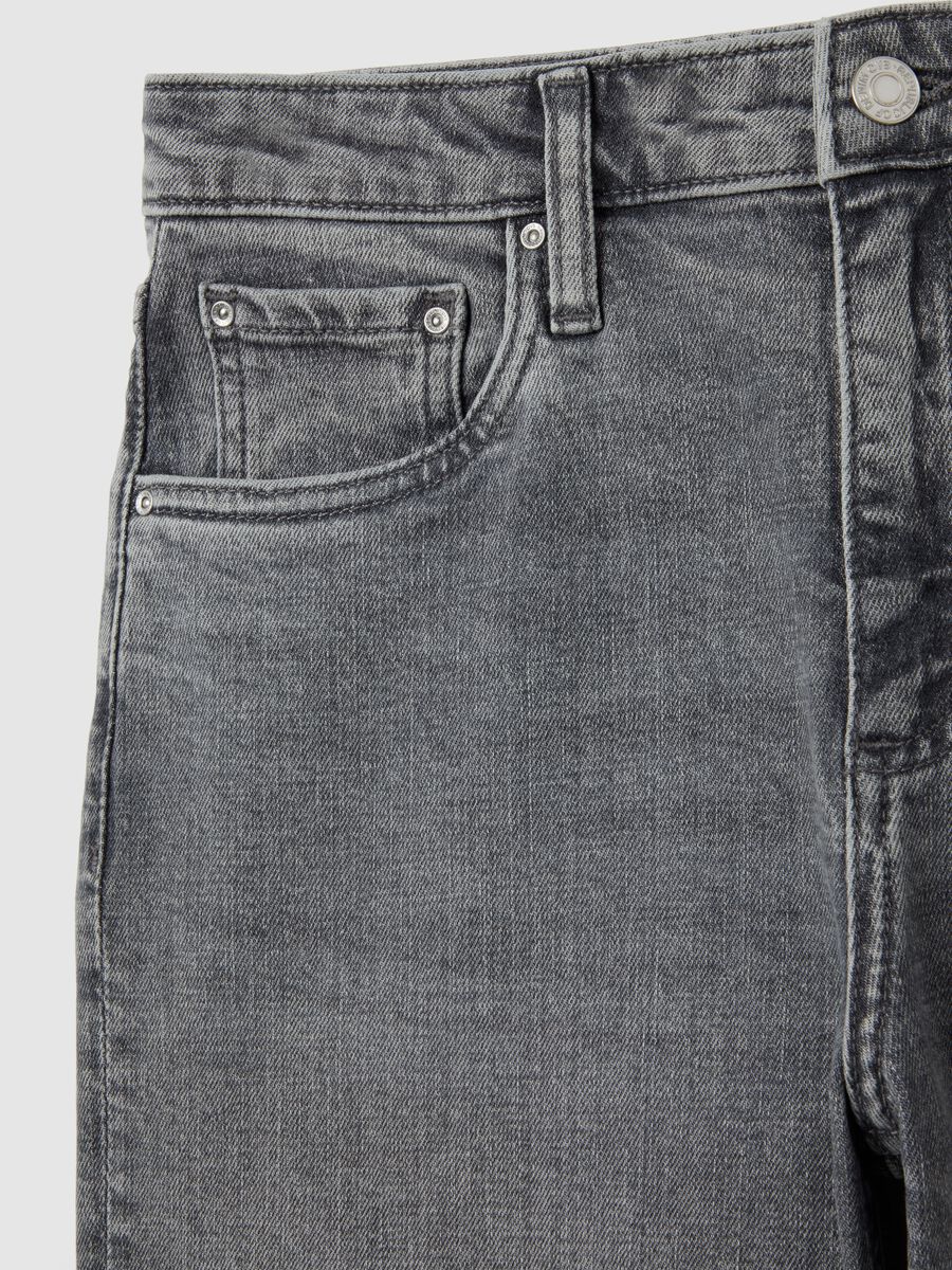 Grey Stretch Regular Waist Jeans_5