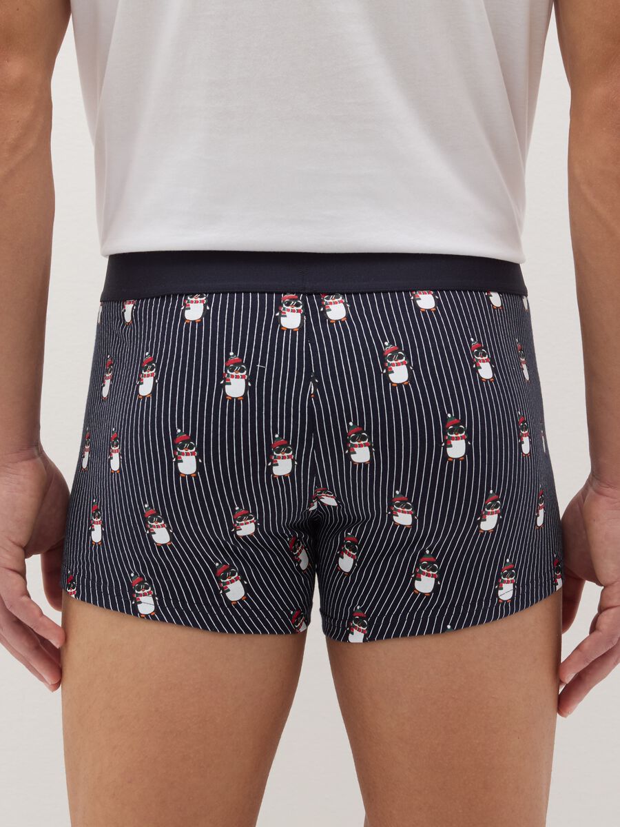 Stretch organic cotton boxer shorts with all-over print_3