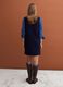 Blue sleeveless wool-blend dress, regular fit_3