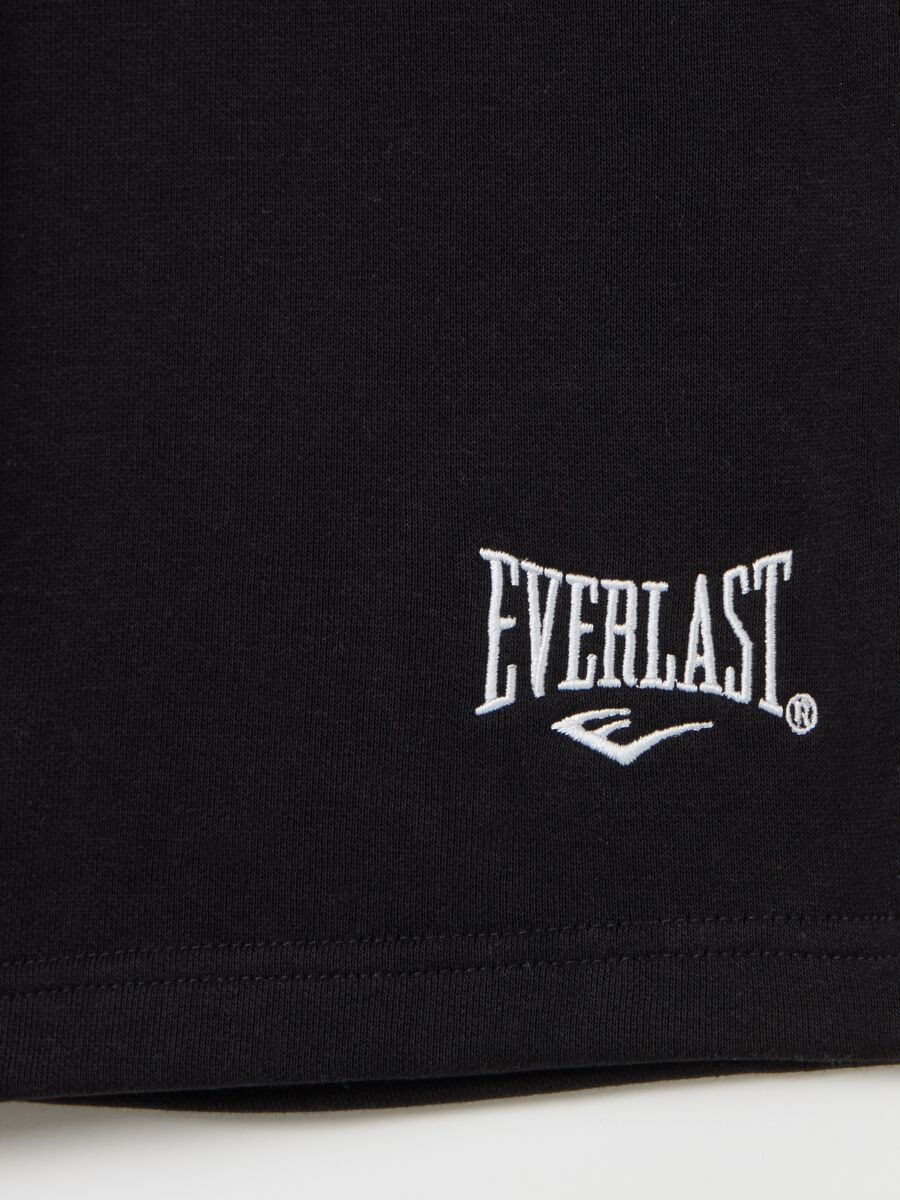 Black Everlast sports shorts in cotton blend_5