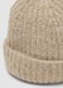 Beige ribbed stretch wool beanie_2