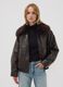 Brown viscose-blend parka with contrasting collar_2