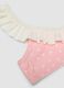 Pink stretch bikini with ruffles_2