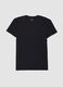 Black stretch modal T-shirt, regular fit_0