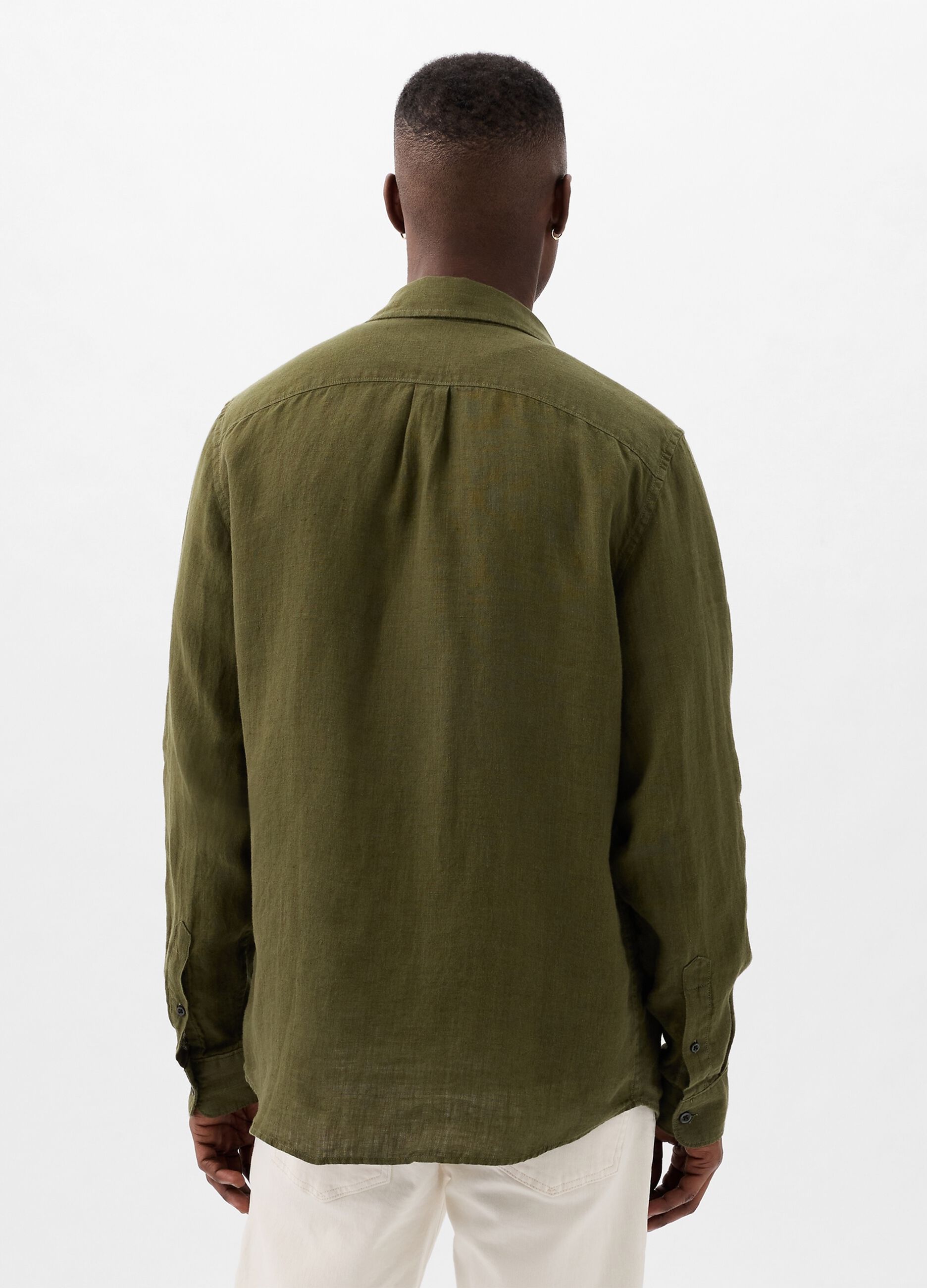 Regular-fit shirt in linen