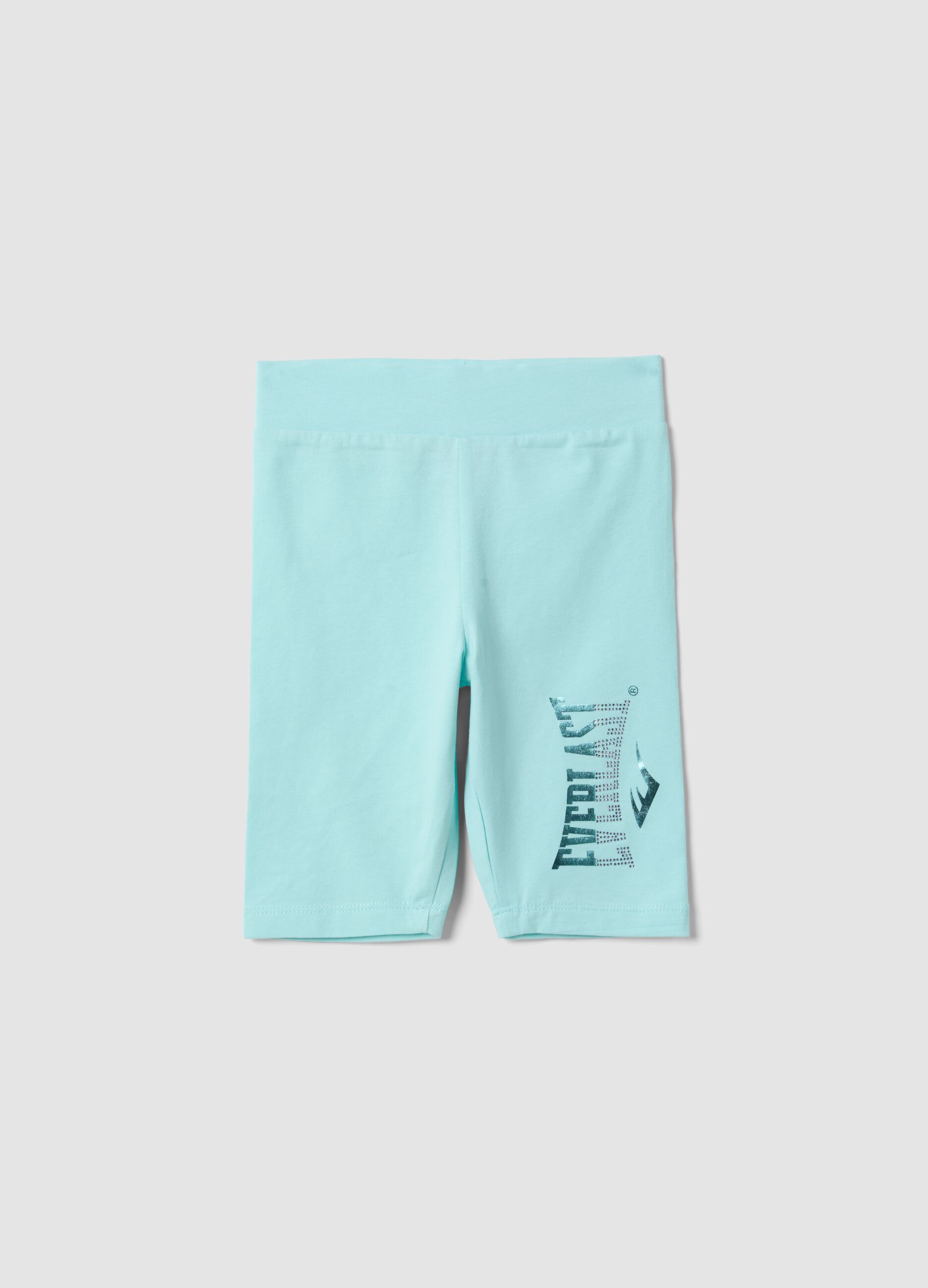 Blue cotton-stretch cycling shorts