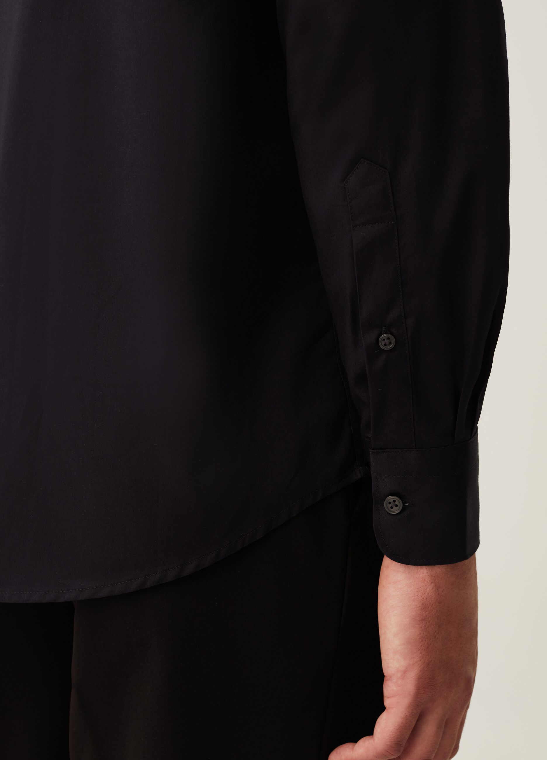 Camicia regular fit tinta unita_3