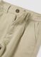 Children's beige stretch cotton blend trousers with regular fit_2