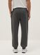 Grey cotton blend jogger trousers regular fit_2