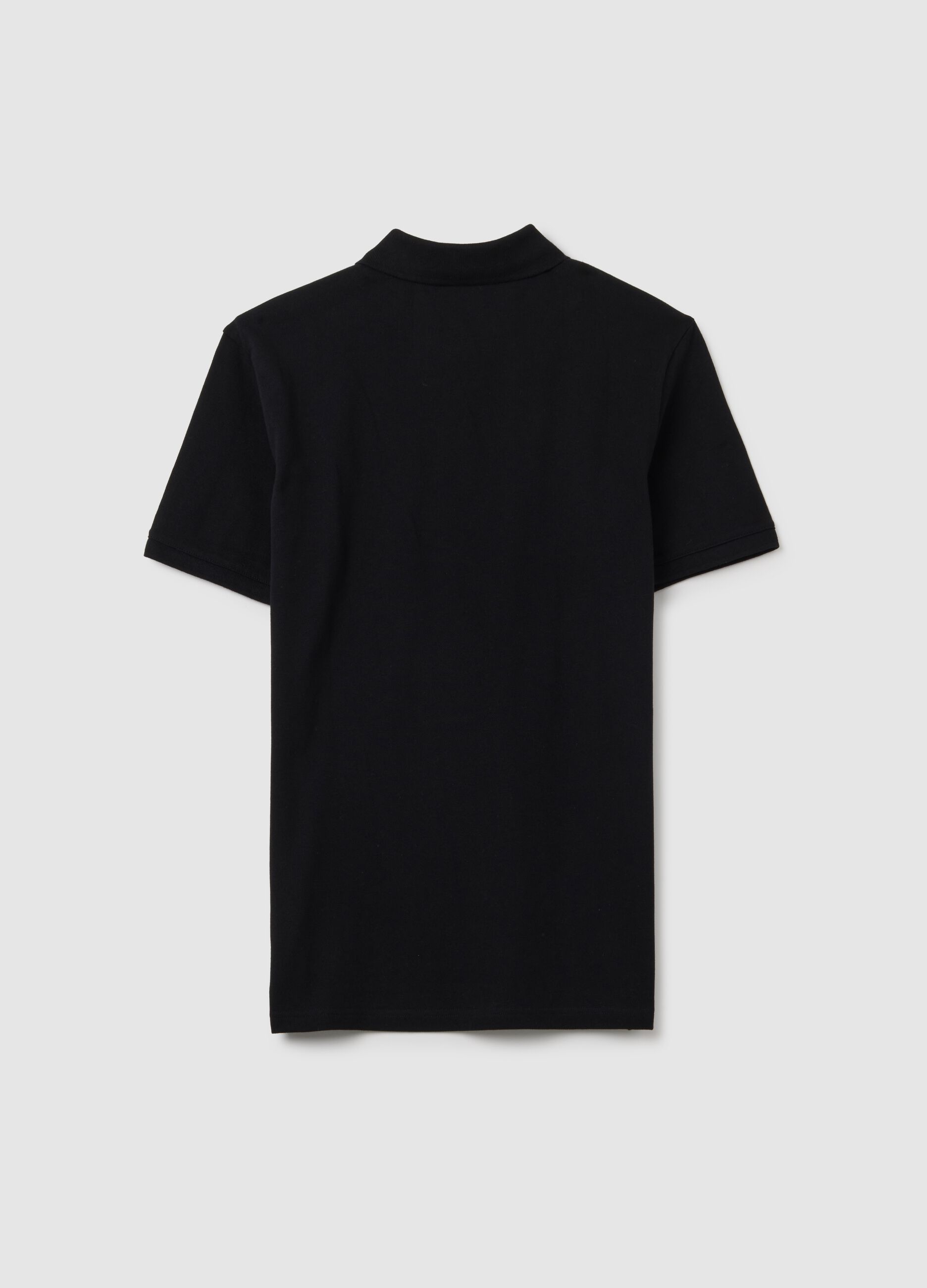 Pique polo shirt with embroidered logo
