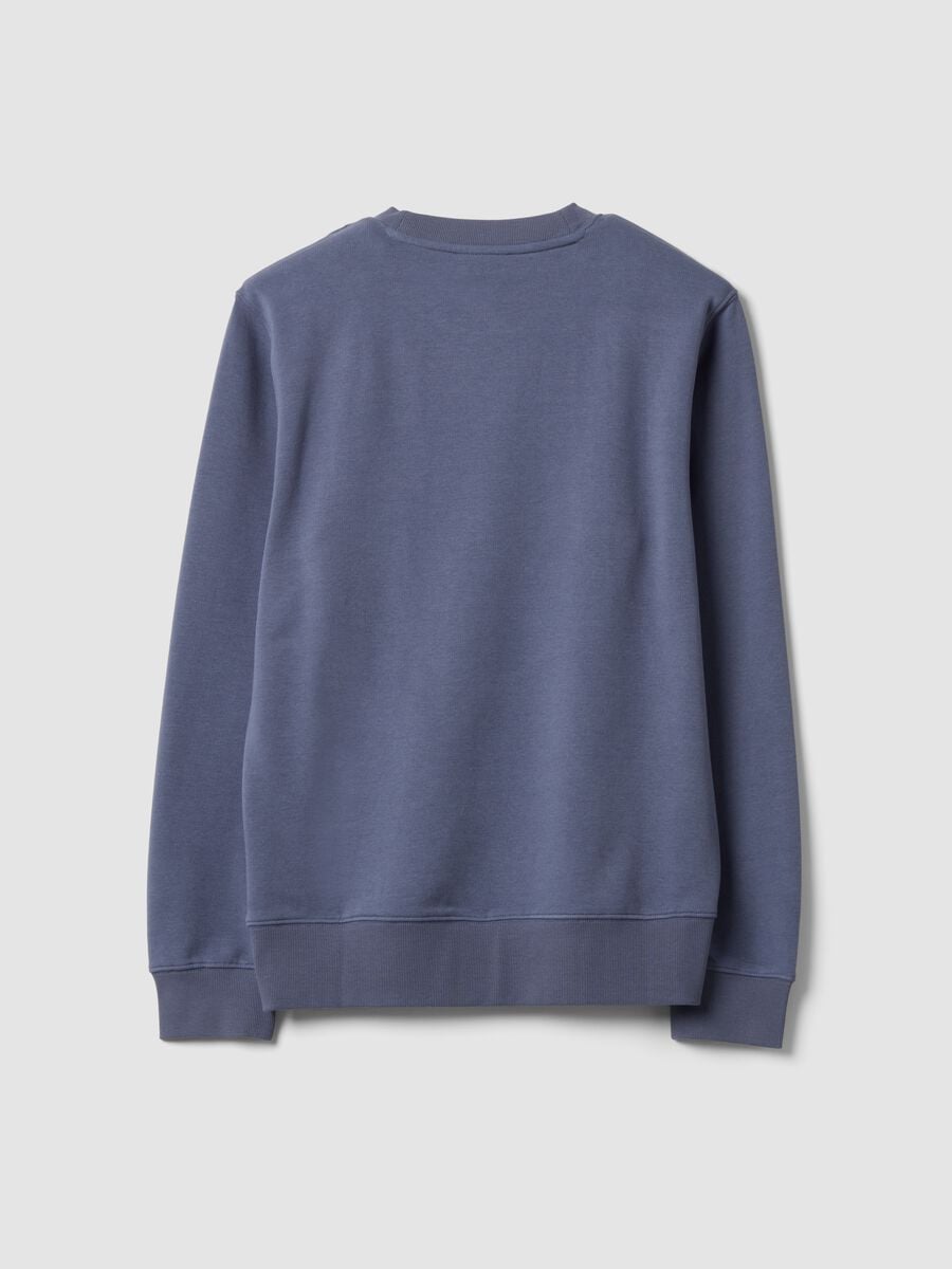 Felpa grigia girocollo in misto cotone regular fit_1