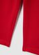 Red cotton slim-fit leggings for girls with prints_3