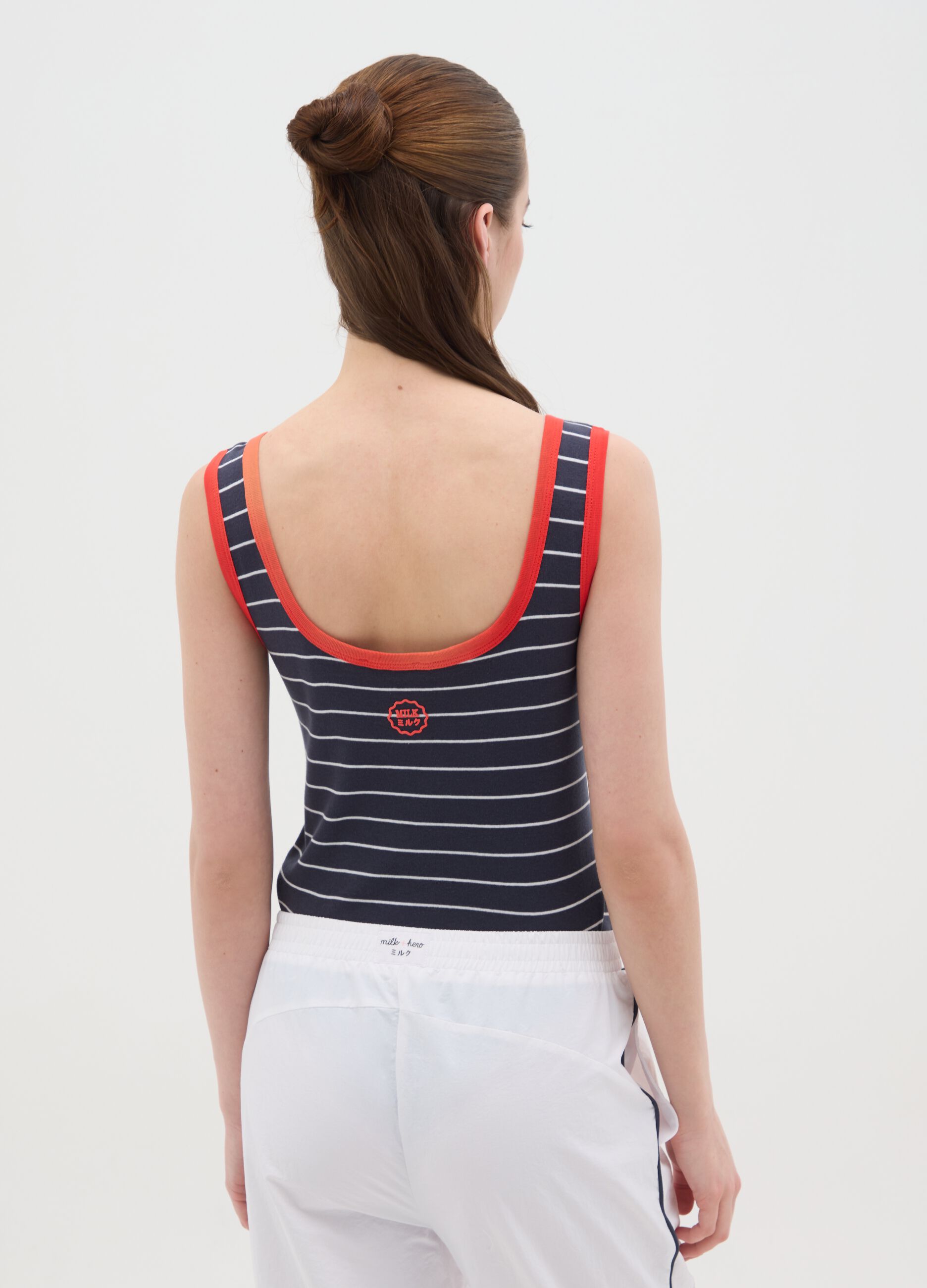 Women's multicolour regular fit pure cotton vest
