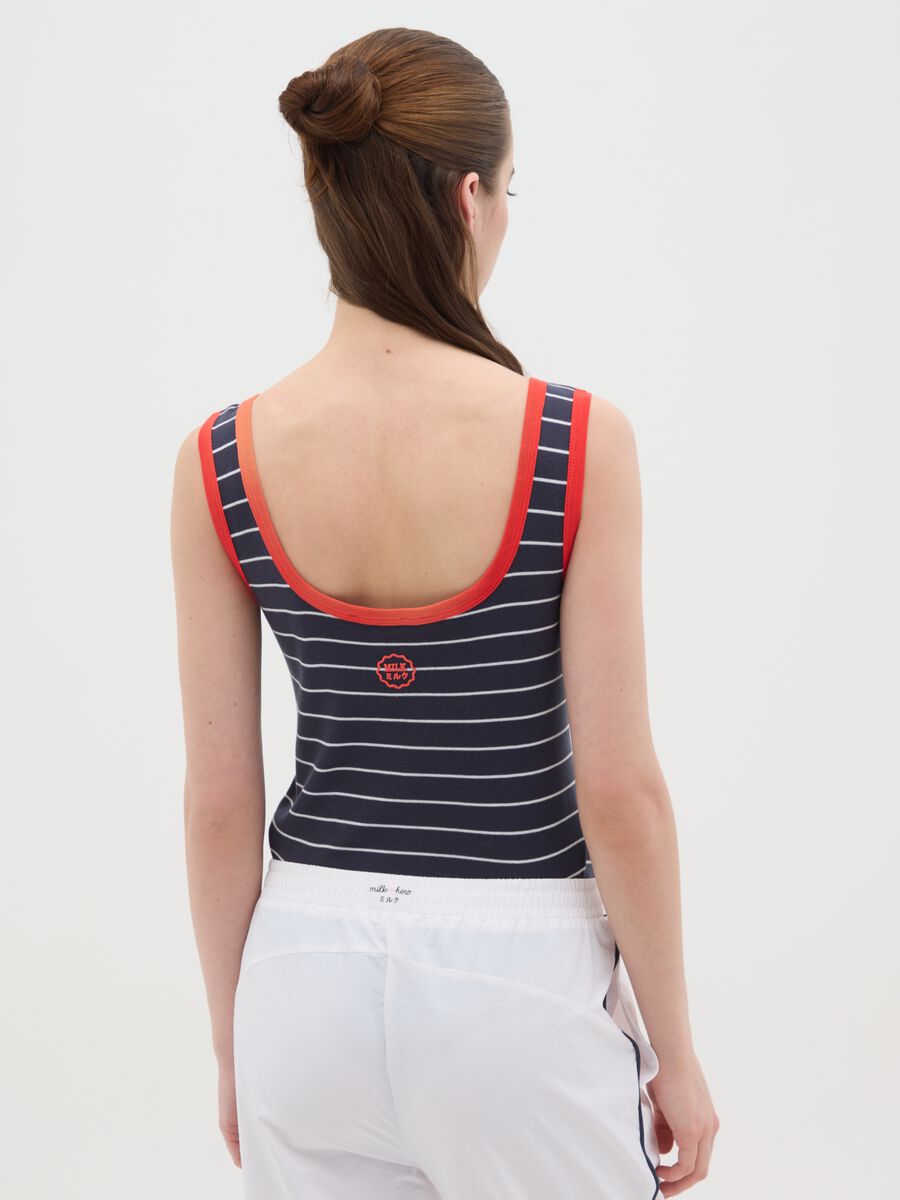 Women's multicolour regular fit pure cotton vest_3