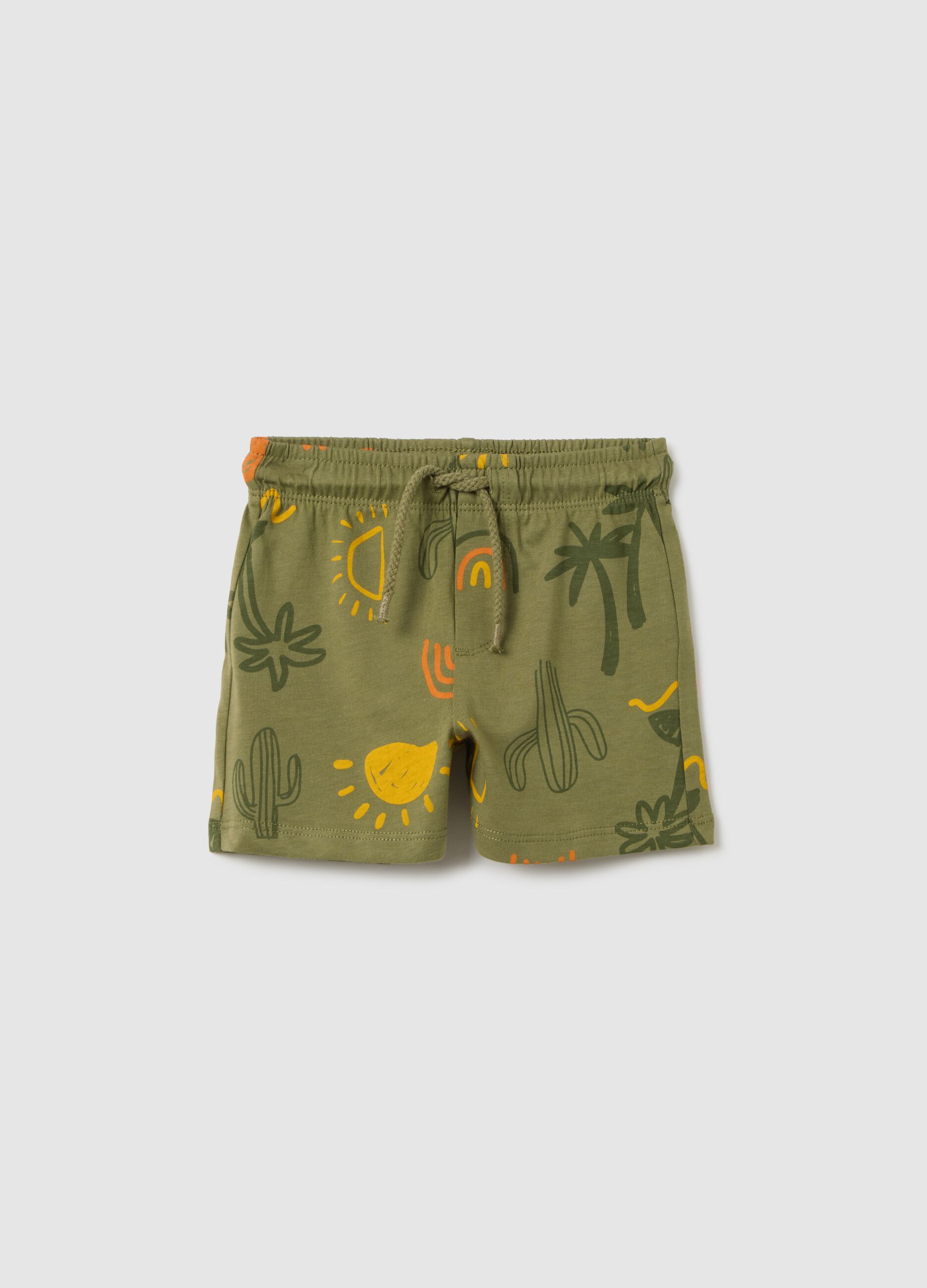 Shorts da neonato in puro cotone multicolor regular fit