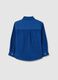 Children's blue pure cotton oversized fit shirt_1