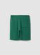 Boys&rsquo; green pure cotton shorts, relaxed fit_1