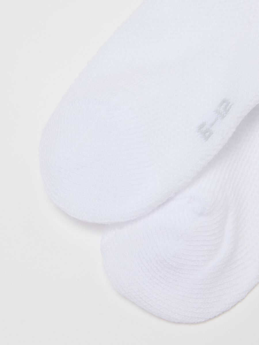 Bipack calze corte in misto cotone bianco da neonato regular fit_1