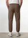 Brown cotton-blend joggers, regular fit_2
