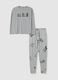 Grey cotton pyjama with prints_4