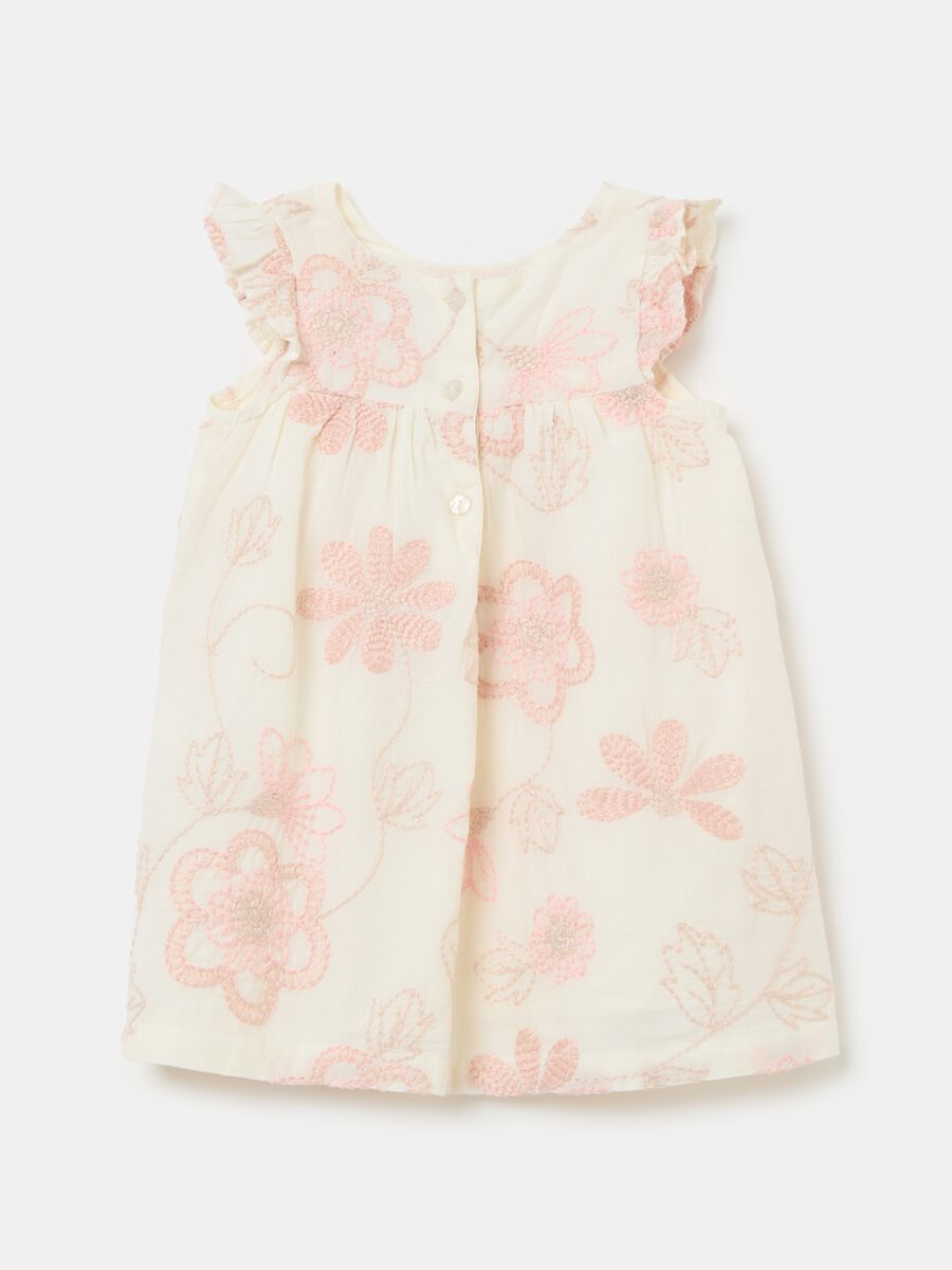 Cotton dress with floral embroidery_1