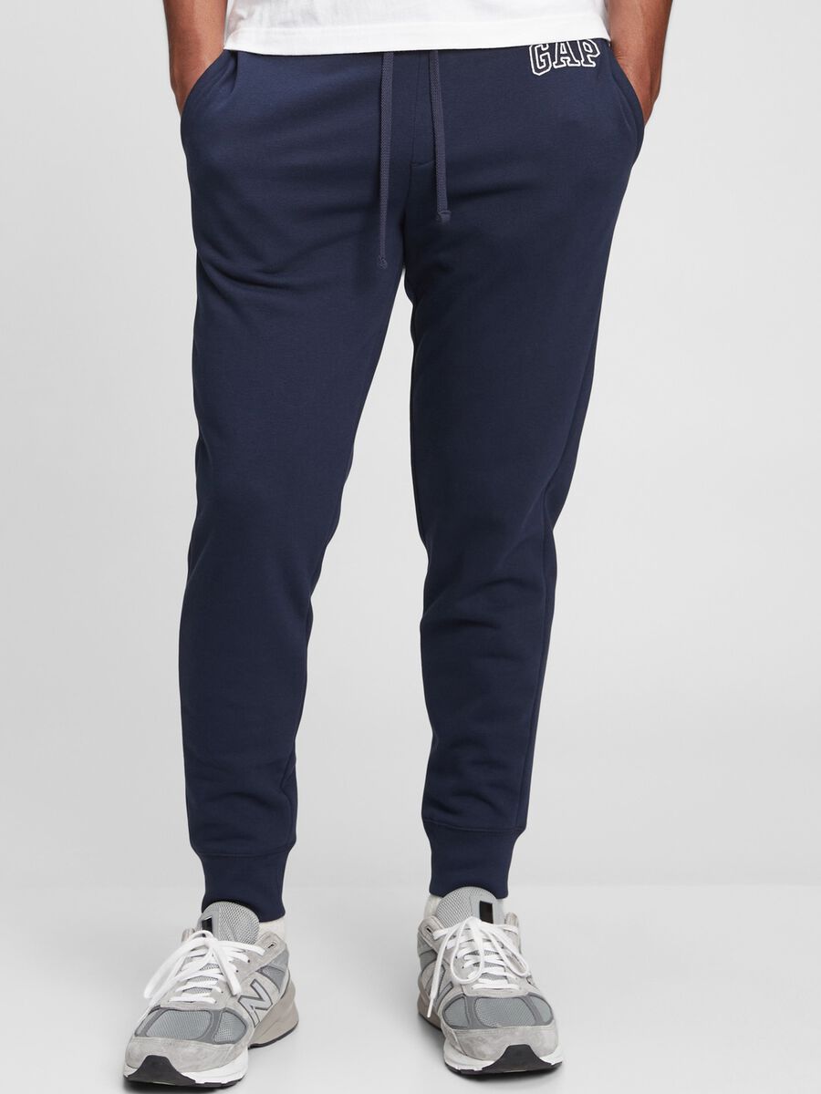 Fleece joggers with logo embroidery_2