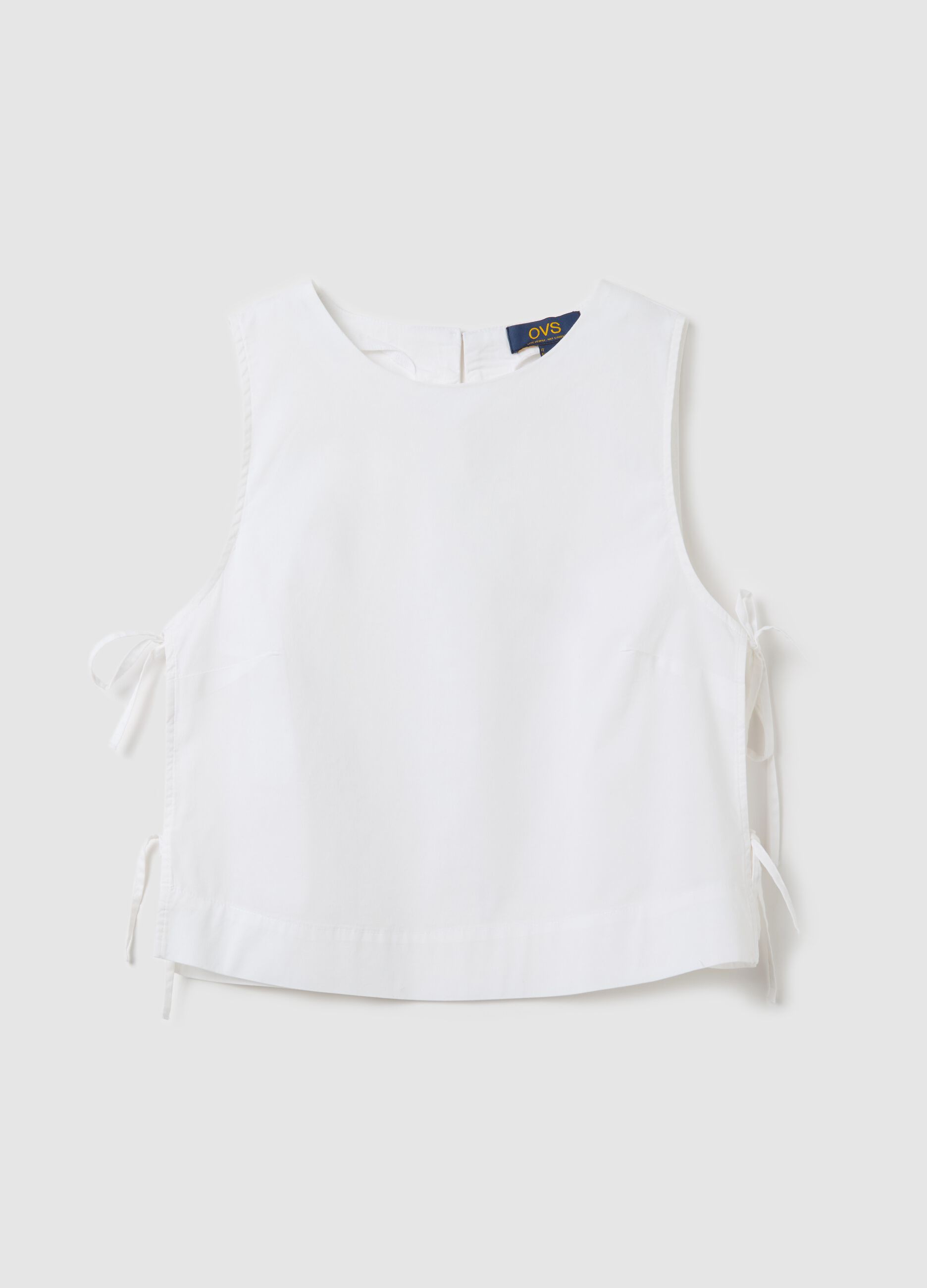 Blouse with splits and laces