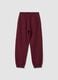 Purple cotton and viscose blend jogger trousers_1