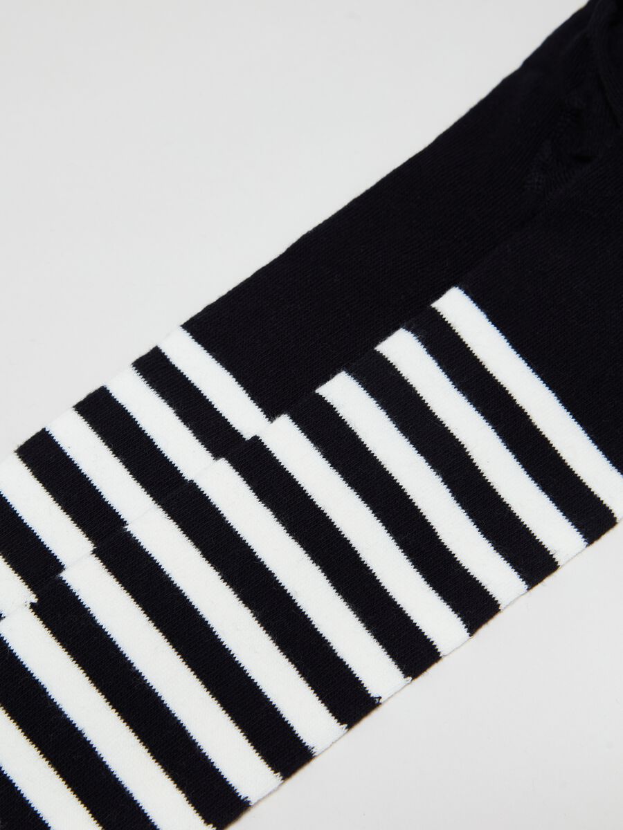 Collant stretch con fantasia a righe_2